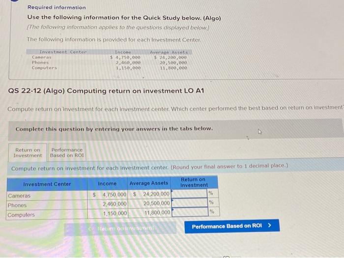 Solved Required information Use the following information | Chegg.com