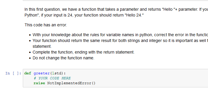 Solved In this first question, we have a function that takes | Chegg.com