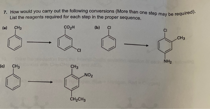 Solved 7. How would you carry out the following conversions | Chegg.com