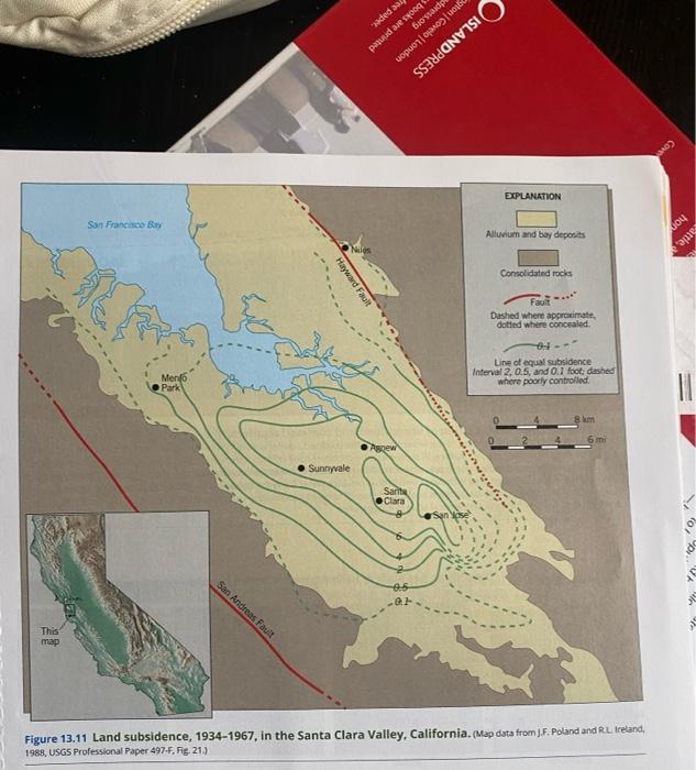 Map of subsidence in the Santa Clara Valley, California, 1934-1967