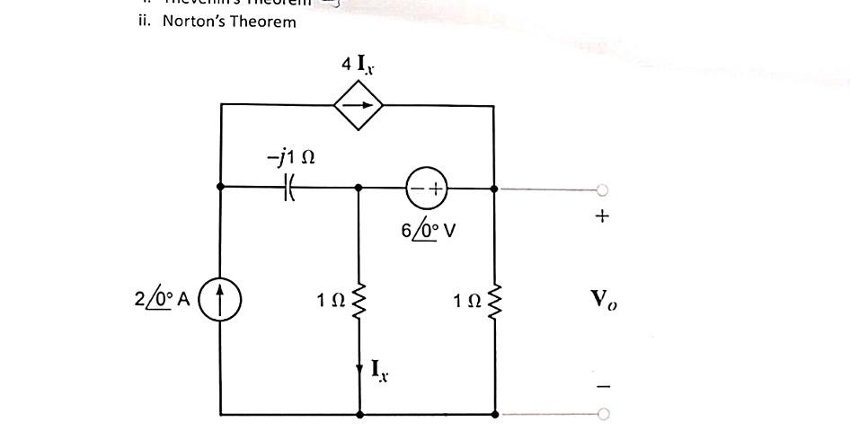 Solved Ii. Norton's Theorem | Chegg.com