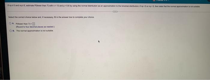 Solved 25 d na 25, estimate Plower than 7) with n=13 and | Chegg.com