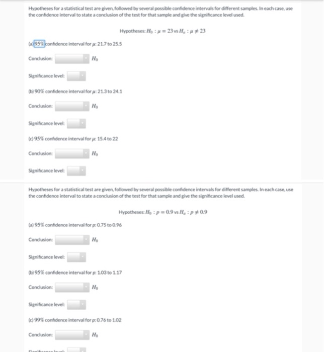 Solved Hypotheses For A Statistical Test Are Given Followed | Chegg.com