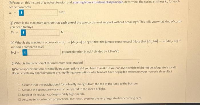 Solved Design A "bungee Jump" Apparatus For Adults. A Bungee | Chegg.com