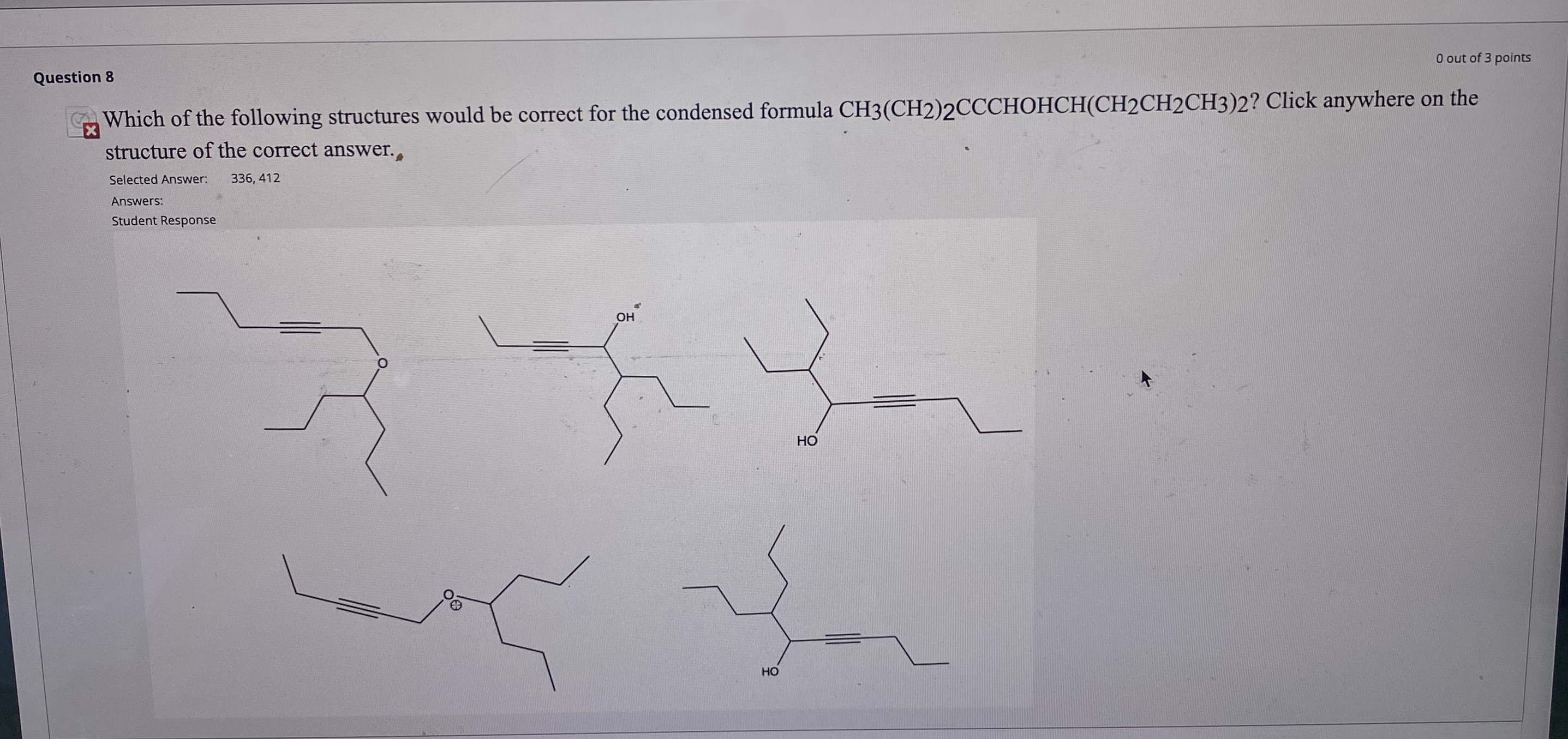 Solved Which of the following structures would be correct | Chegg.com