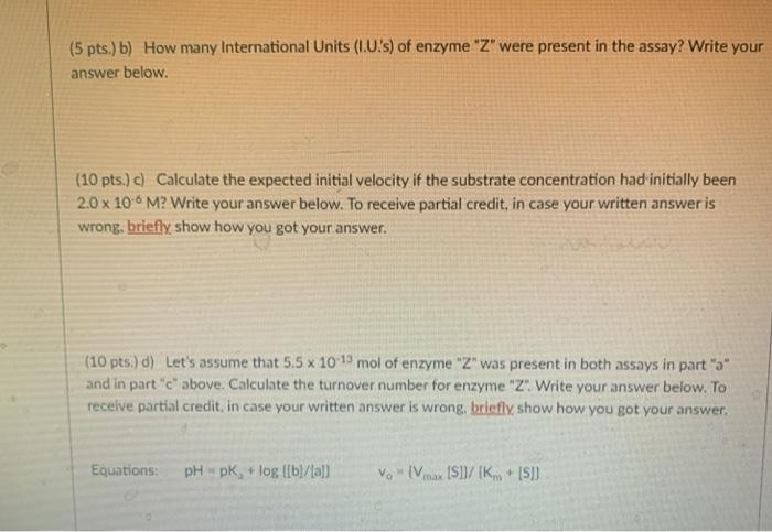 You are going to measure the enzyme activity of | Chegg.com