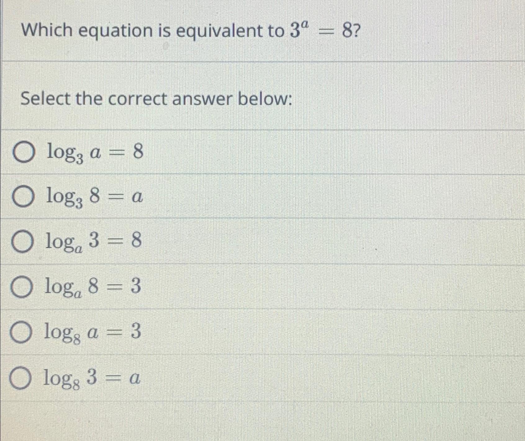 solved-which-equation-is-equivalent-to-3a-8-select-the-chegg