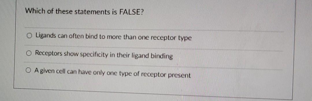 Solved Which of these statements is FALSE? O Ligands can | Chegg.com