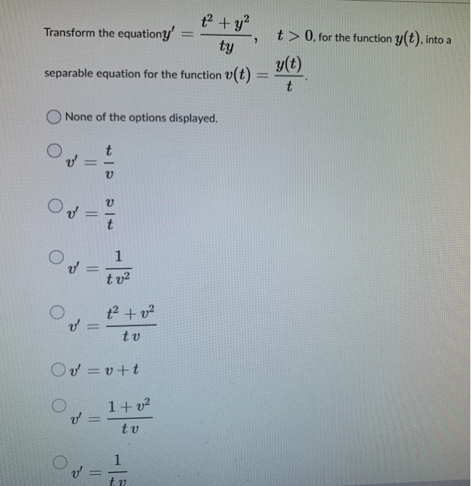 Solved Question 1 (5 points) From the differential equations