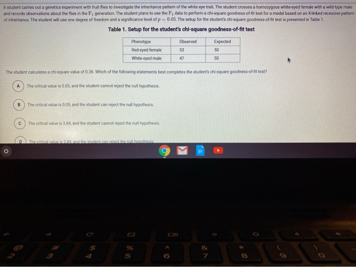 Solved A student carries out a genetics experiment with | Chegg.com
