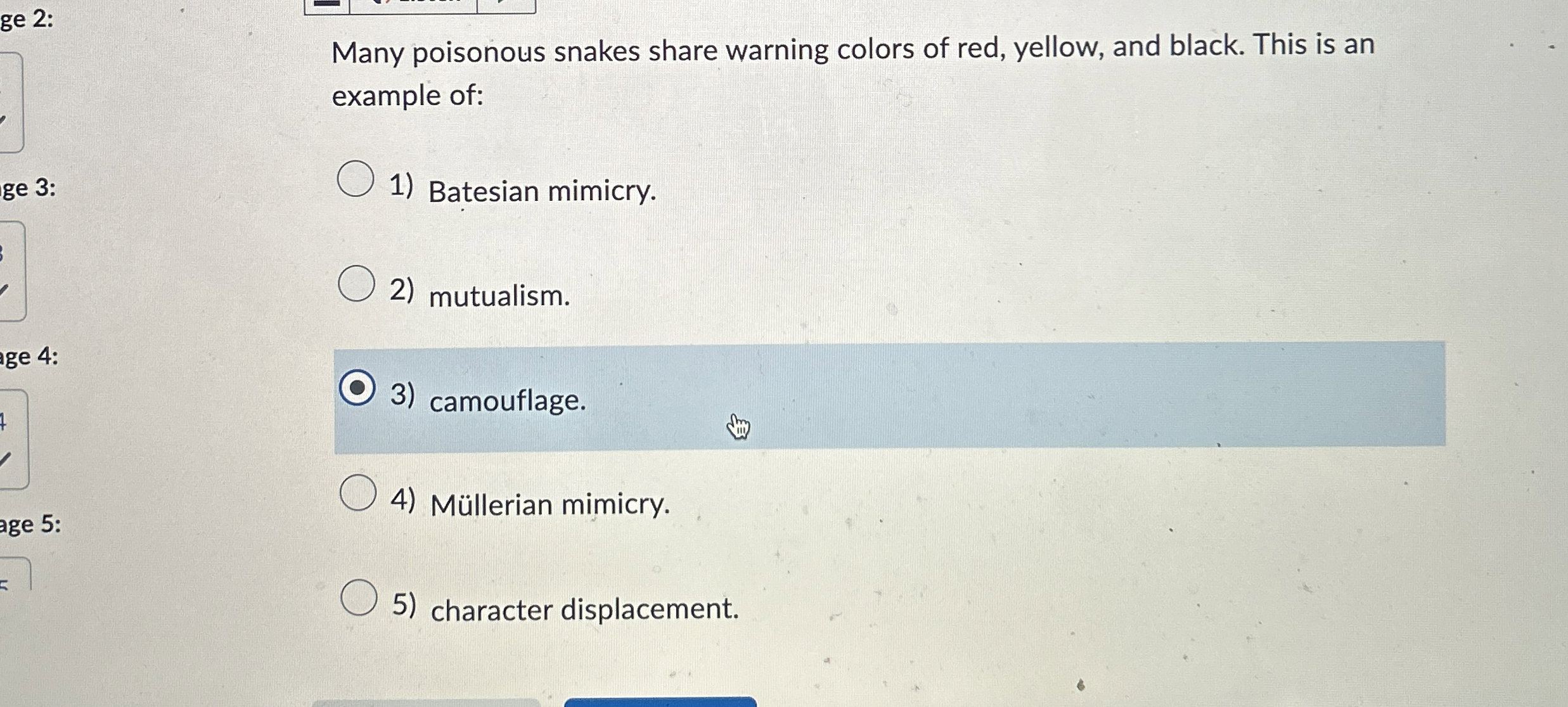 Solved Many poisonous snakes share warning colors of red,