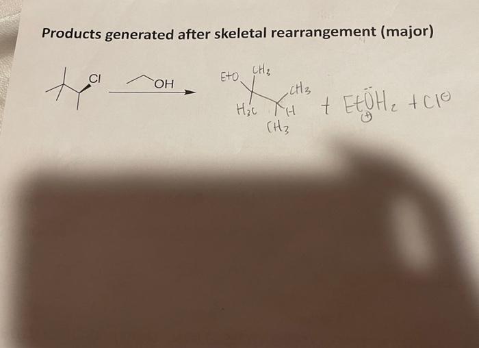 Solved Products generated after skeletal rearrangement | Chegg.com