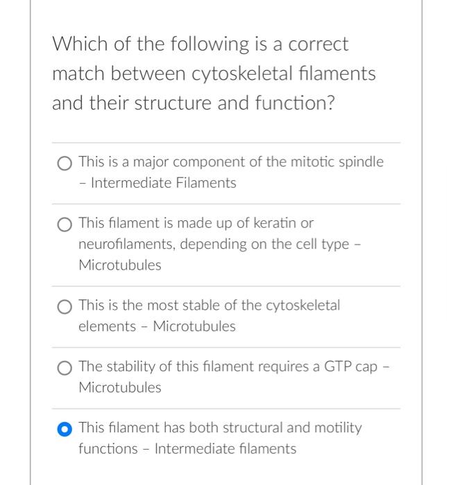 Solved Which of the following is a correct match between | Chegg.com