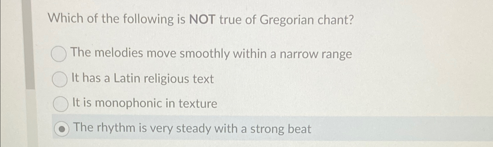 Solved Which of the following is NOT true of Gregorian