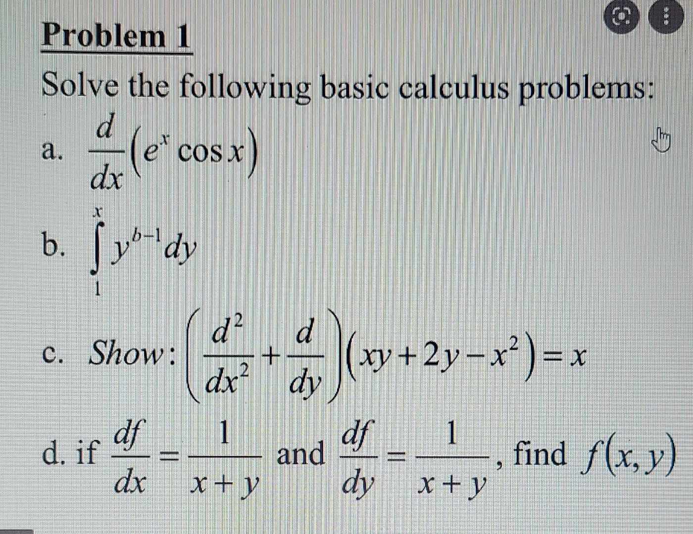 calculus problems