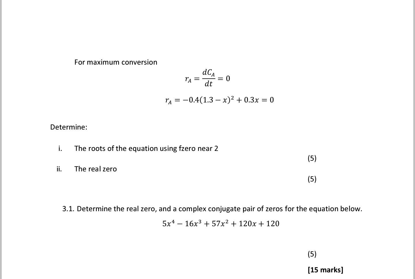 Solved Question 3 3.1. The Reaction A + B Takes Place In A | Chegg.com