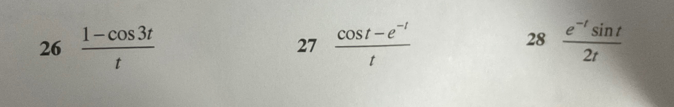 Find the laplace transform using Integration of | Chegg.com