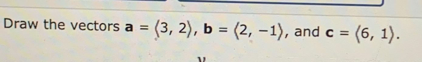 Solved Draw the vectors a=(:3,2:),b=(:2,-1:), ﻿and | Chegg.com