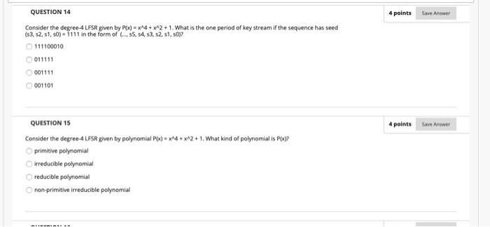 Solved QUESTION 14 4 points Save Answer Consider the | Chegg.com