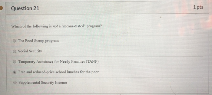 Solved Question 21 1 pts Which of the following is not a | Chegg.com