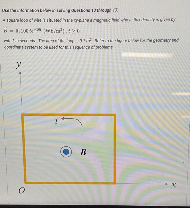 Solved Use the information below in solving Questions 13 | Chegg.com
