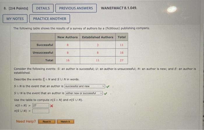 Solved The Following Table Shows The Results Of A Survey Of | Chegg.com