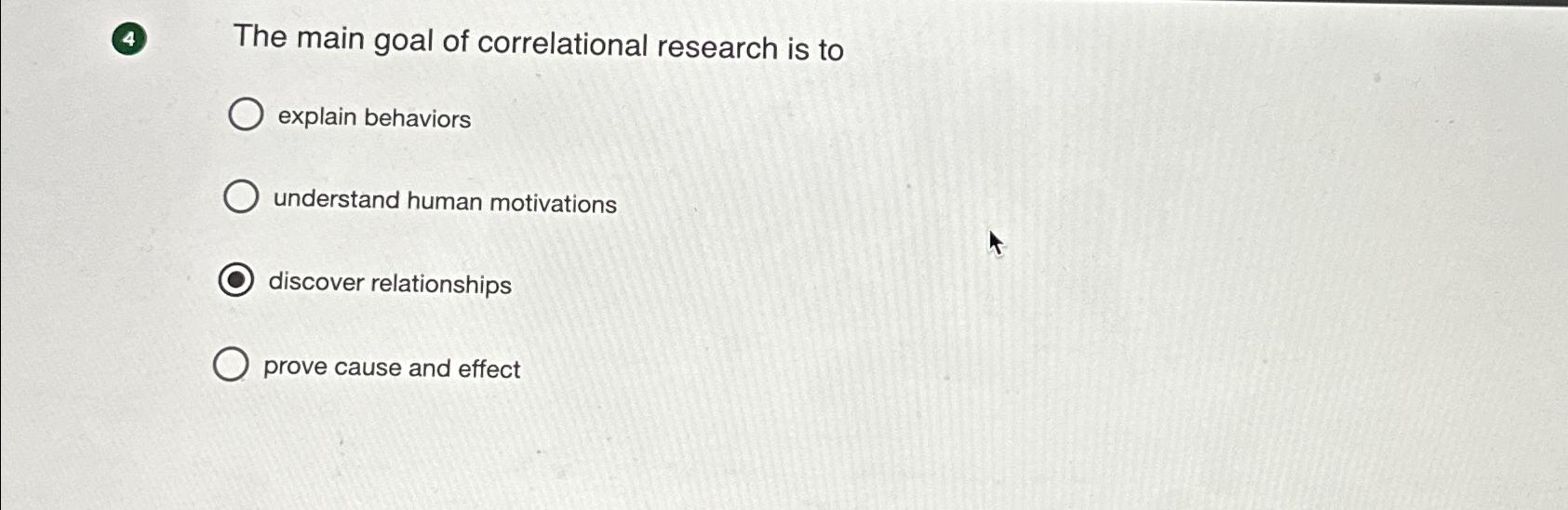 a goal of correlational research is to