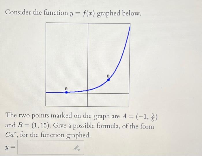 Solved Consider The Function Y = F(x) Graphed Below. A Y = B | Chegg.com