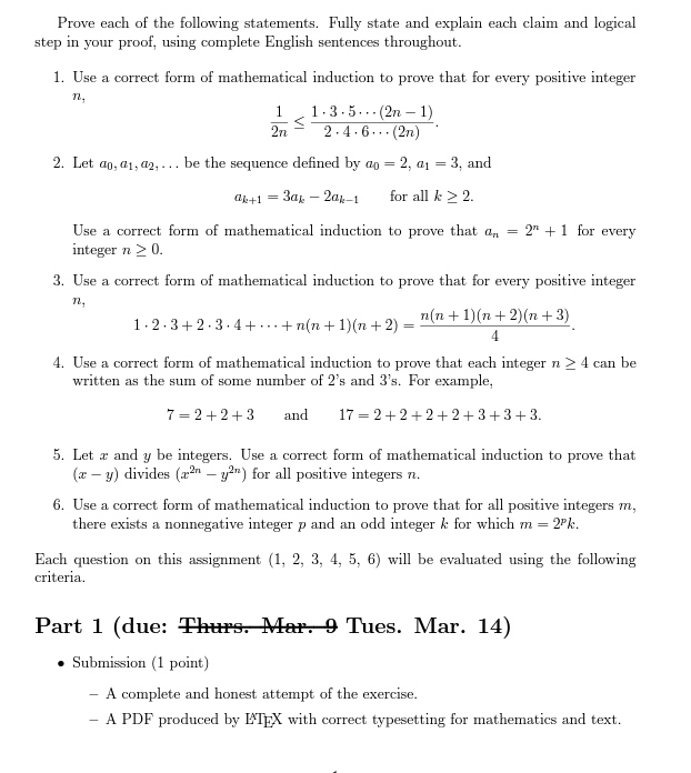 Solved Prove each of the following statements. Fully state | Chegg.com