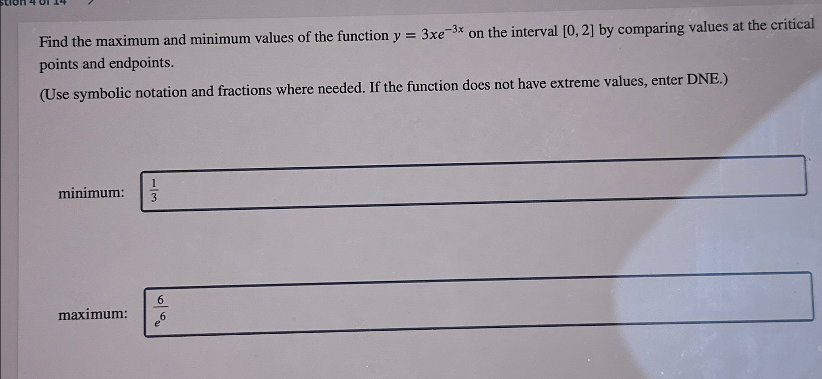 Solved Find the maximum and minimum values of the function | Chegg.com