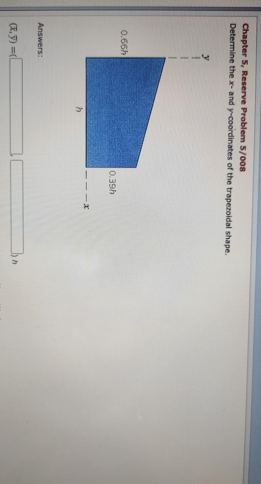 Solved Chapter 5, Reserve Problem 5/008 Determine The X- And | Chegg.com