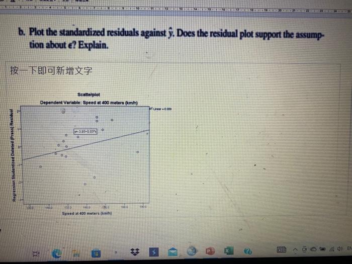 Solved TOLEDO 12 GOD 1 b. Plot the standardized residuals | Chegg.com
