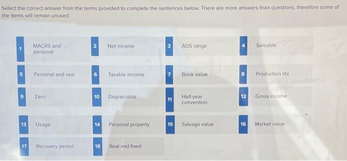 Solved Select the correct answer from the terms provided to | Chegg.com