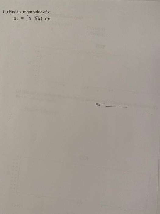 Solved 2 For The Probability Density Function pdf F x Chegg