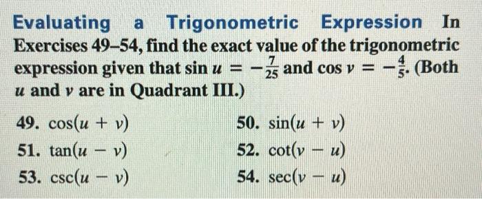 Solved Evaluating a Trigonometric Expression In Exercises | Chegg.com