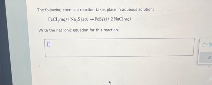 Solved The following chemical reaction takes place in | Chegg.com
