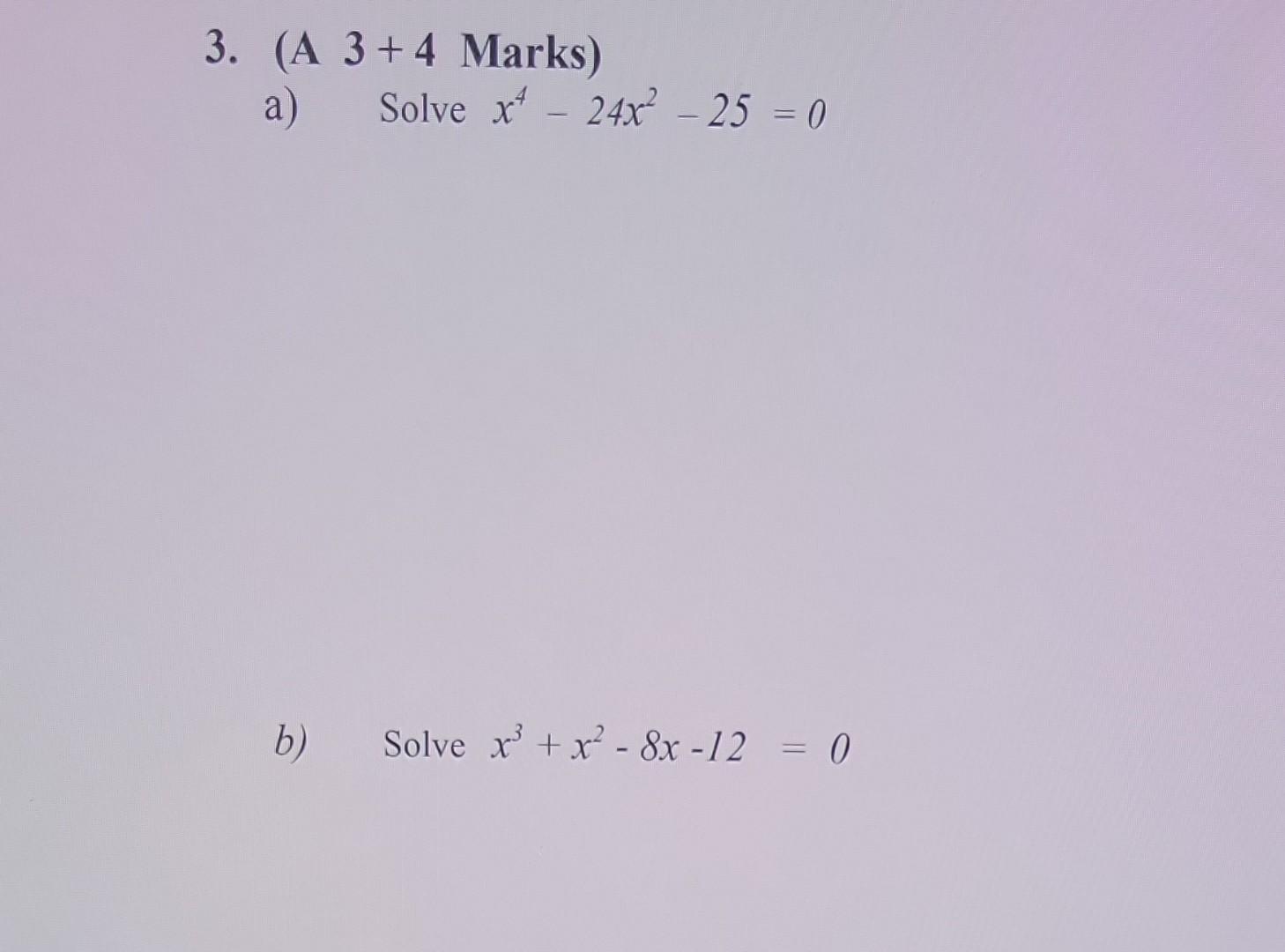 solve 3 x 4 )= 24