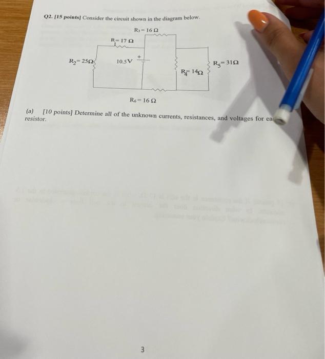 Solved 02. 15 points) Consider the circuit shown in the | Chegg.com