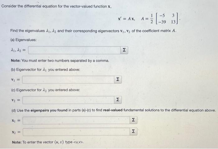 Solved Consider the differential equation for the | Chegg.com