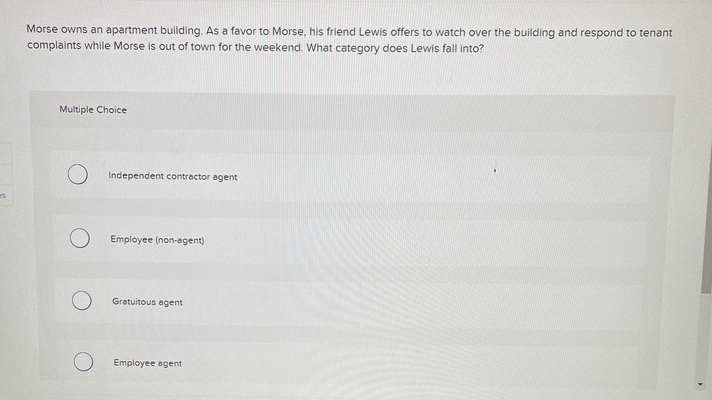 Solved Morse owns an apartment building. As a favor to
