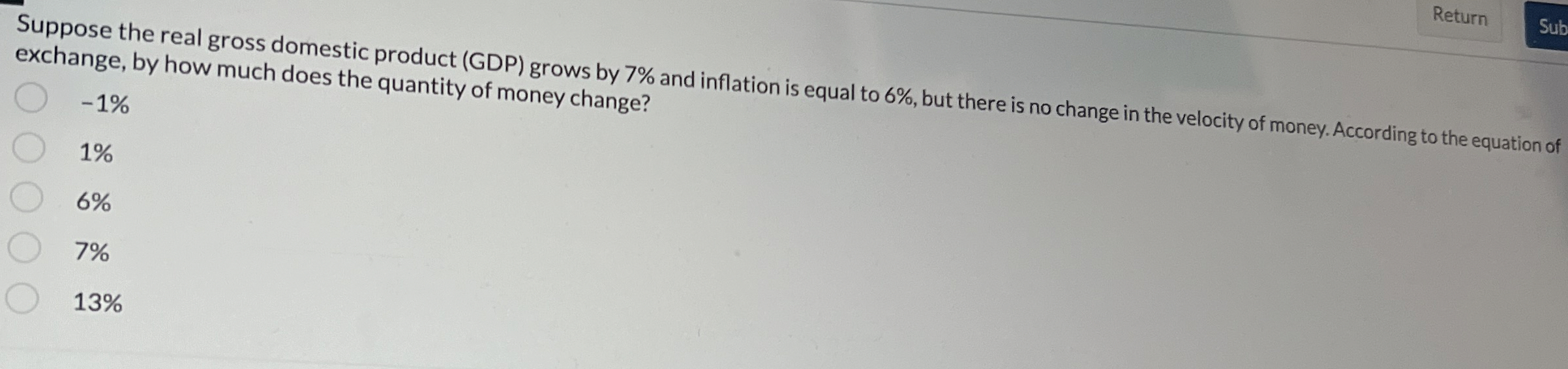 Solved Suppose the real gross domestic product (GDP) ﻿grows | Chegg.com