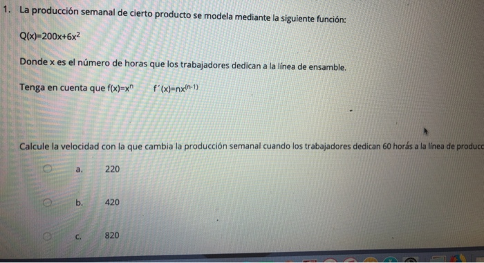 Solved 1. La Producción Semanal De Cierto Producto Se Modela | Chegg.com