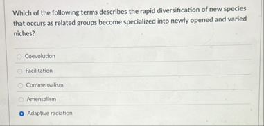 Solved Which of the following terms describes the rapid | Chegg.com