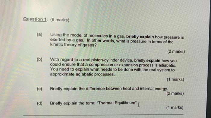 Solved Question 1: (6 marks) (a) Using the model of | Chegg.com