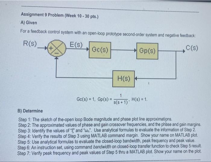 Solved Assignment 9 Problem (Week 10 - 30 pts.) A) Given For | Chegg.com