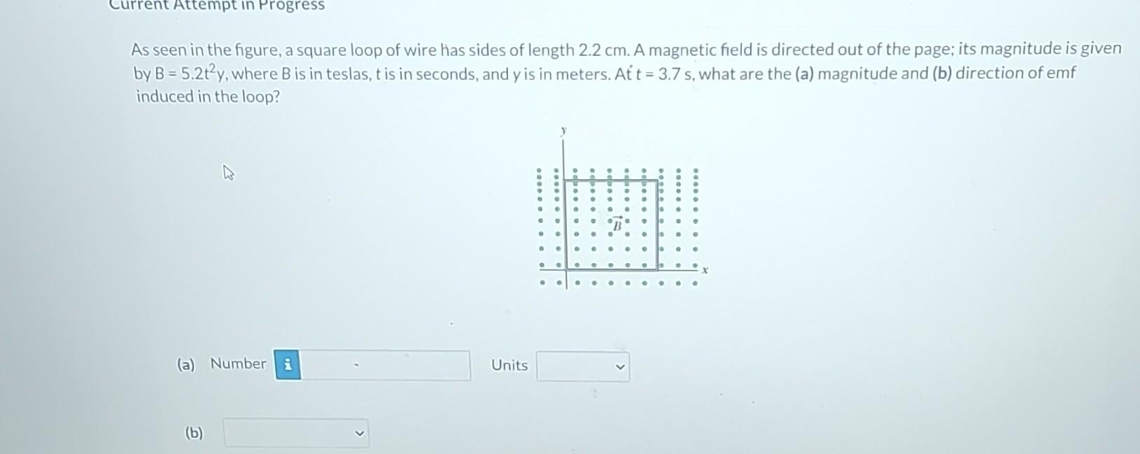 Solved A square wire loop with 1.5 m sides is perfsendicular | Chegg.com