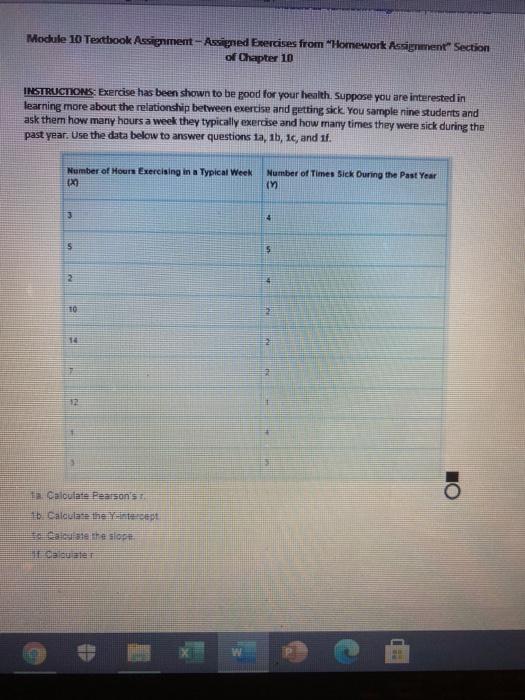 Solved Module 10 Textbook Assignment - Assigned Exercises | Chegg.com