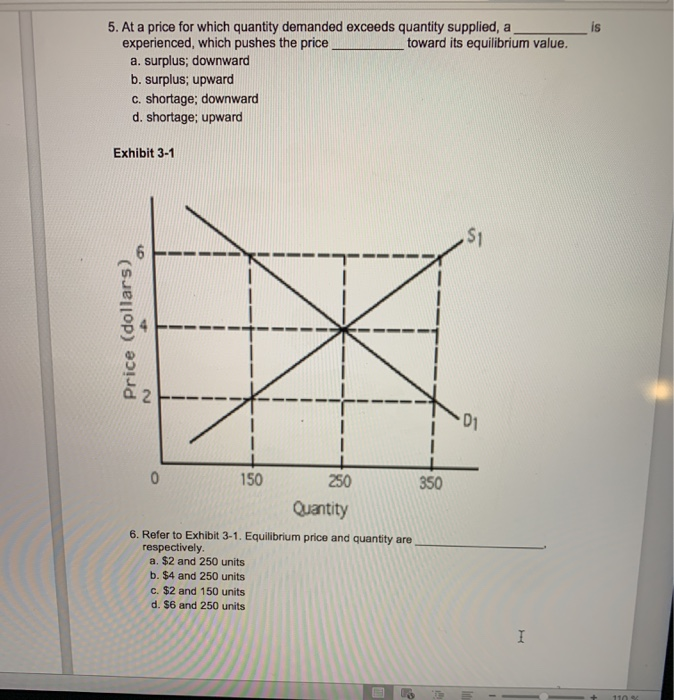 Solved 5. At a price for which quantity demanded exceeds