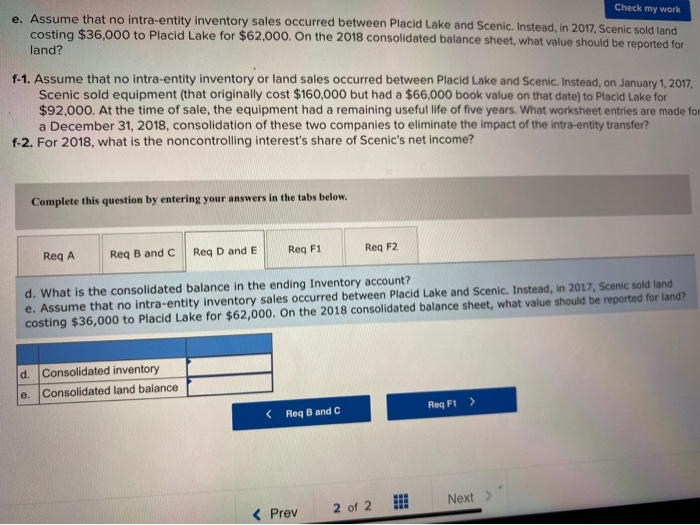 Solved Check my work Placid Lake Corporation acquired 90 | Chegg.com