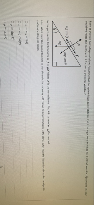 Solved Look At The Free Body Diagram Below. Assuming That | Chegg.com